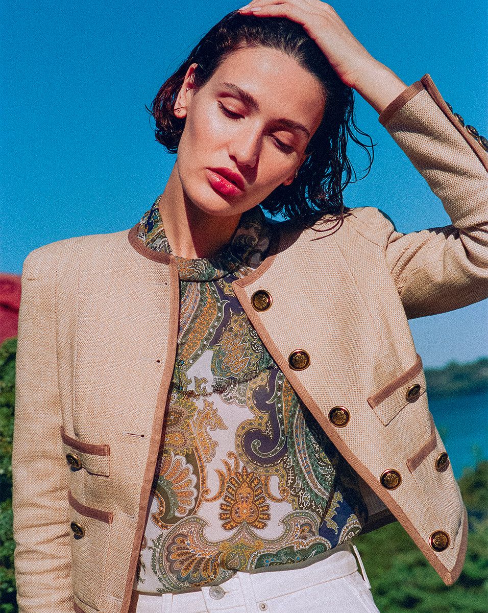 Charisse Textured-Tonal Jacket sold by Veronica Beard product image thumbnail 5