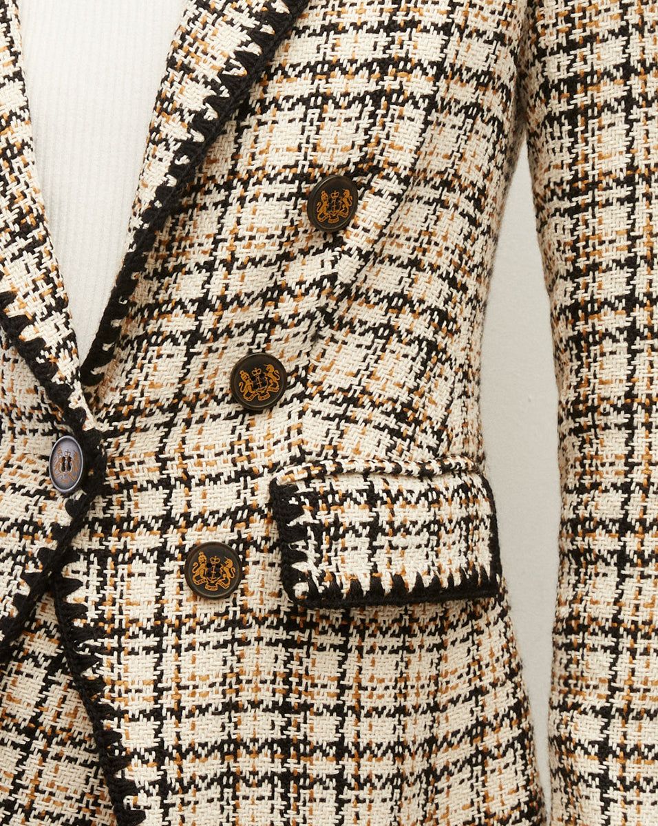 Lawrence Crochet-Trim Tweed Dickey Jacket sold by Veronica Beard product image thumbnail 3