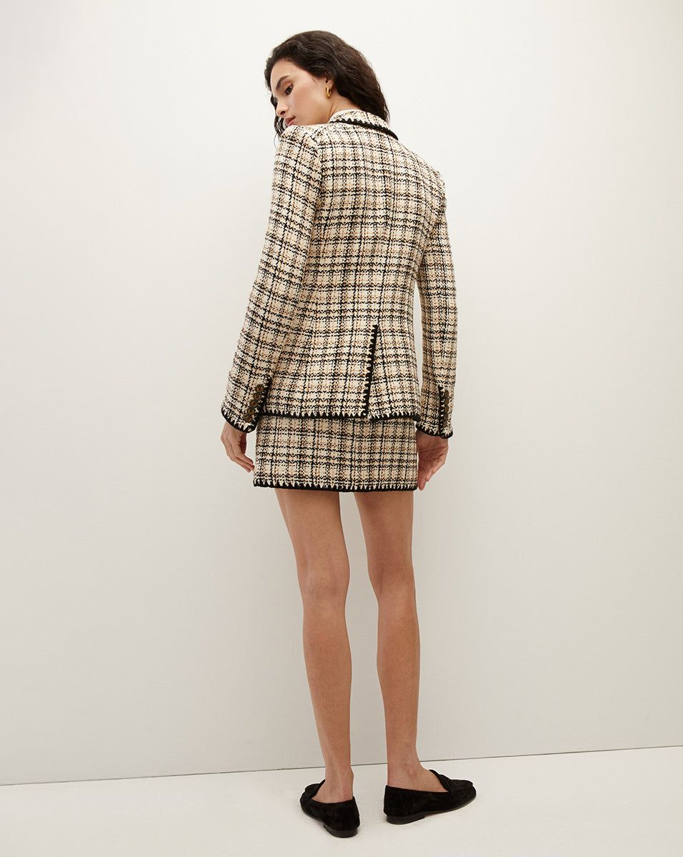 Lawrence Crochet-Trim Tweed Dickey Jacket sold by Veronica Beard product image thumbnail 4