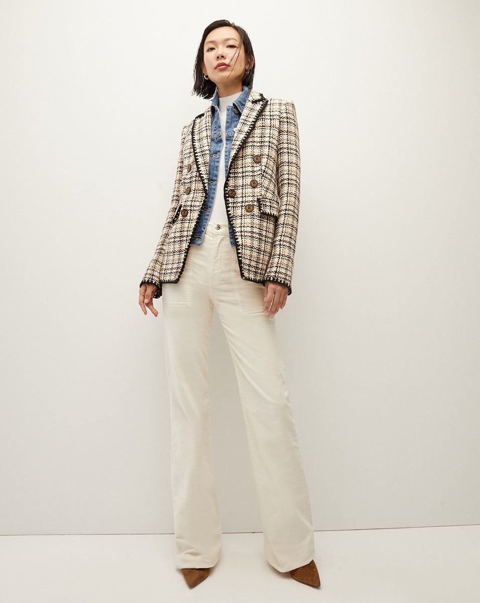 Lawrence Crochet-Trim Tweed Dickey Jacket sold by Veronica Beard product image thumbnail 5