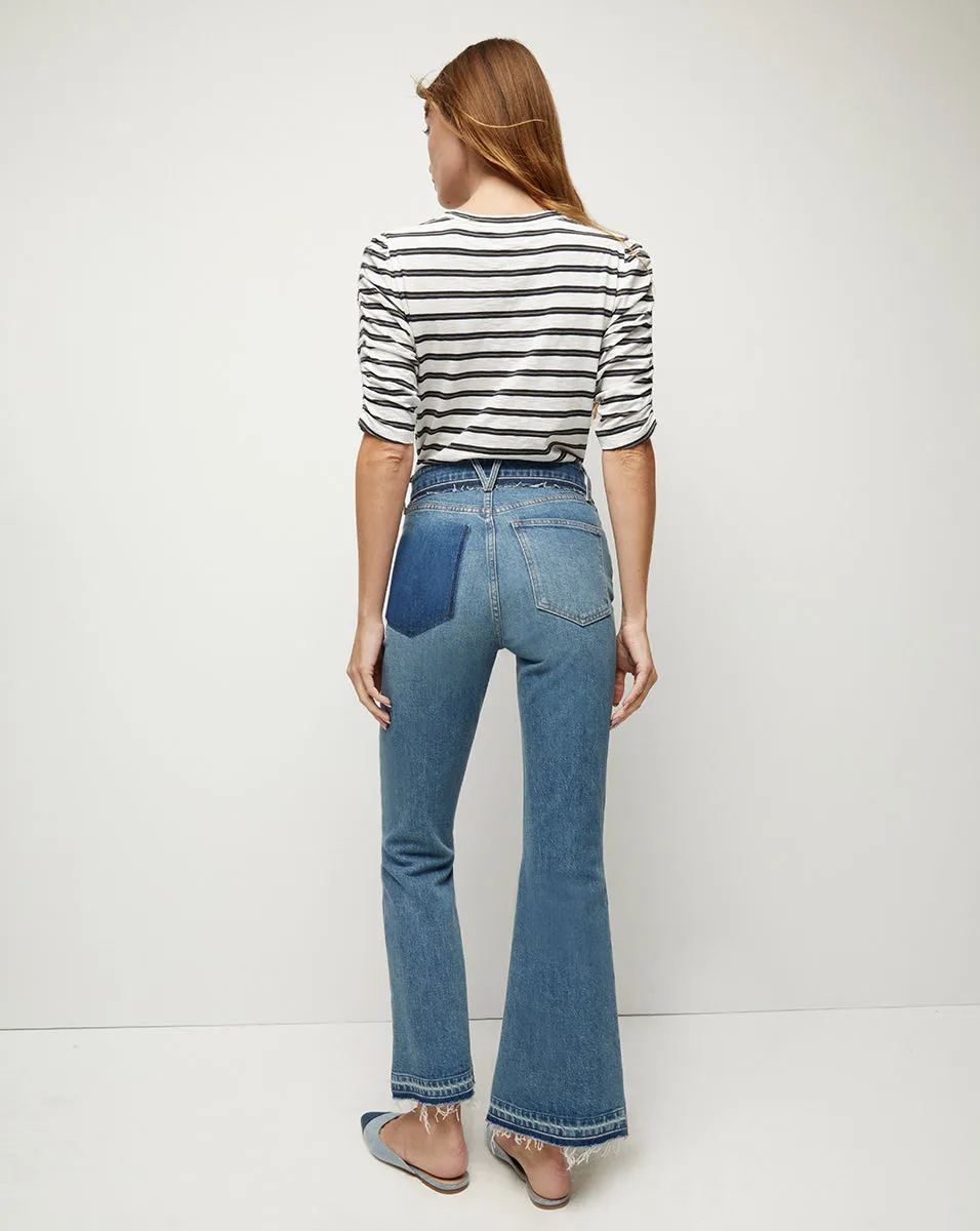 Carson Two-Tone Kick-Flare Jean sold by Veronica Beard product image thumbnail 5
