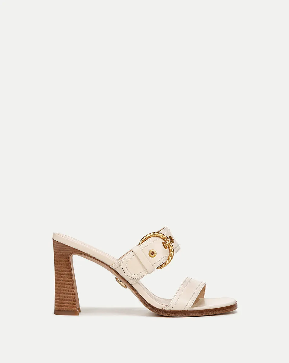 Margaux Leather Buckle Sandal sold by Veronica Beard