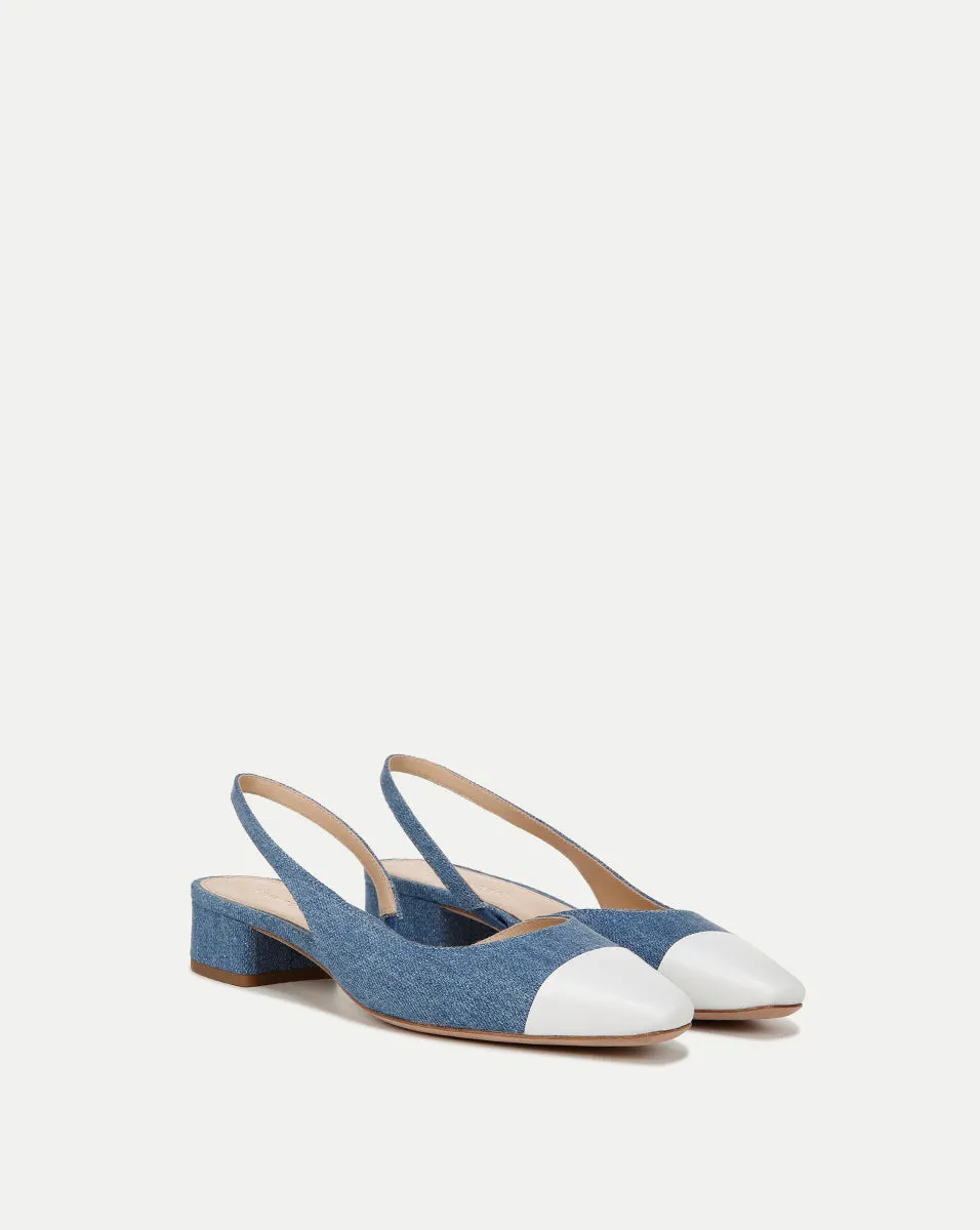 Cecile Denim Cap-Toe Slingback sold by Veronica Beard product image thumbnail 2