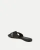 Seraphina Leather Twist Sandal sold by Veronica Beard