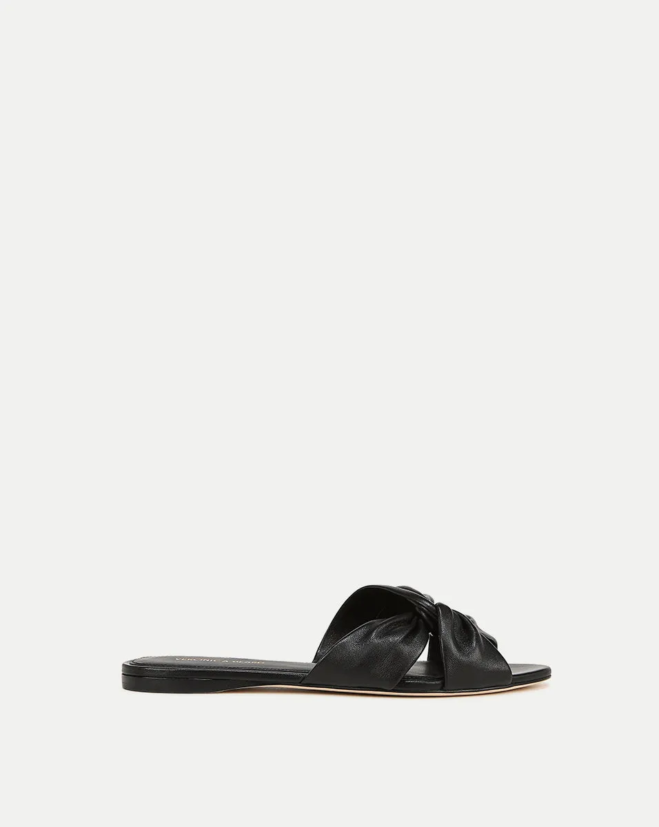 Seraphina Leather Twist Sandal sold by Veronica Beard