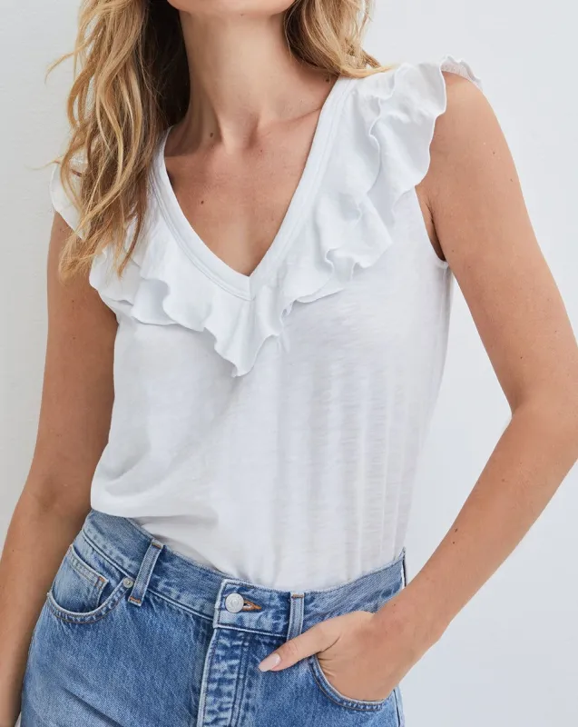 Ellerie Ruffled Top sold by Veronica Beard