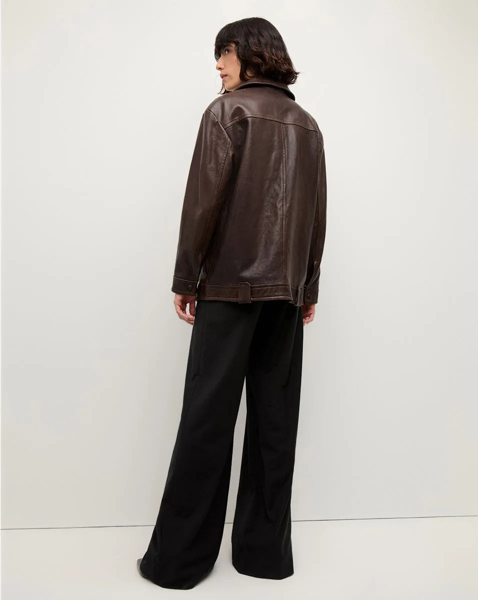 Thandie Leather Dickey Jacket sold by Veronica Beard product image thumbnail 5
