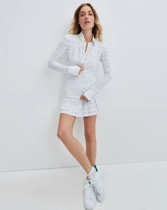 Zip-Front Lace Jacket sold by Veronica Beard