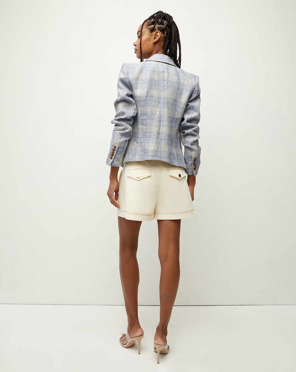 Hosanna Plaid Linen Dickey Jacket sold by Veronica Beard product image thumbnail 3