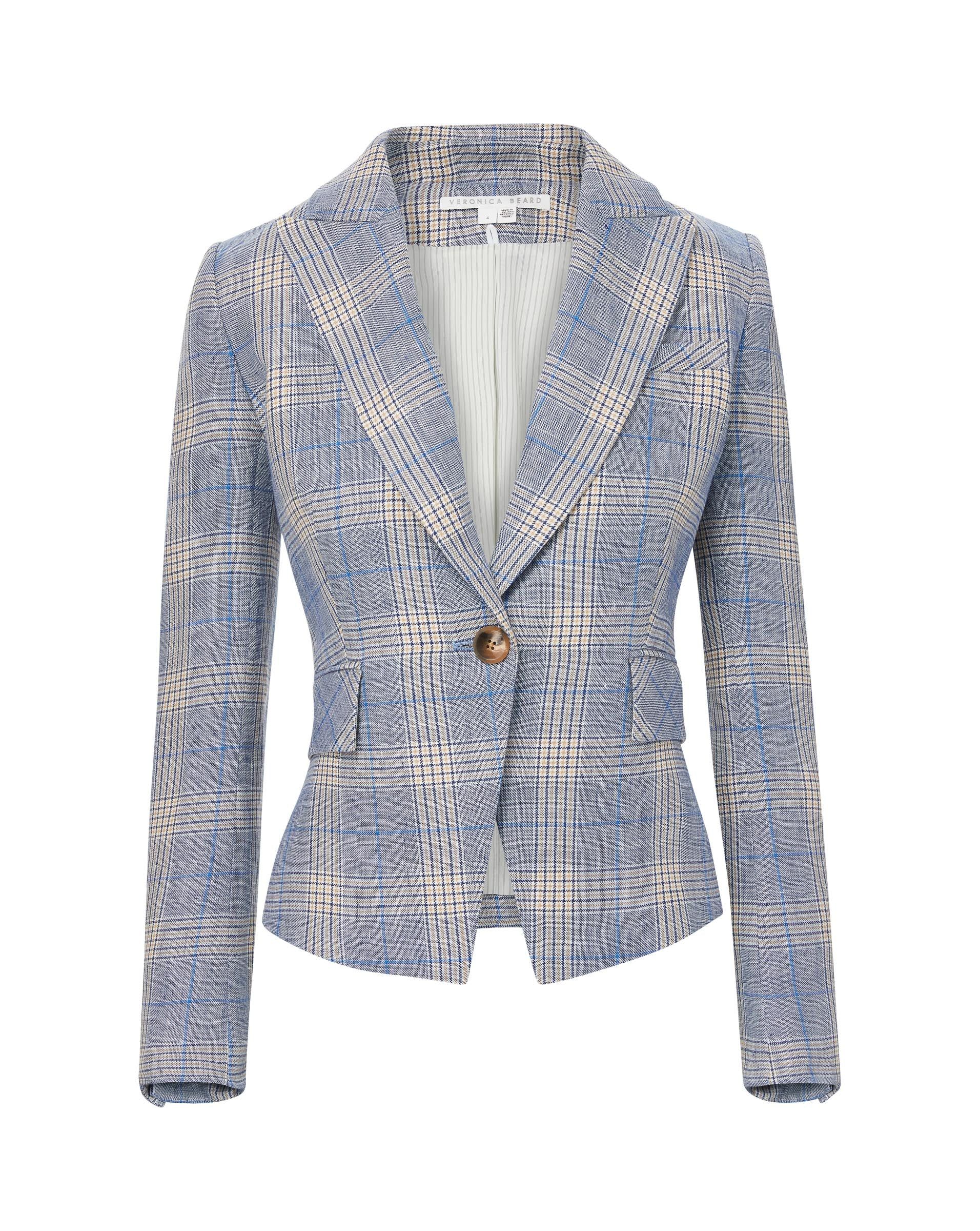 Hosanna Plaid Linen Dickey Jacket sold by Veronica Beard product image thumbnail 5