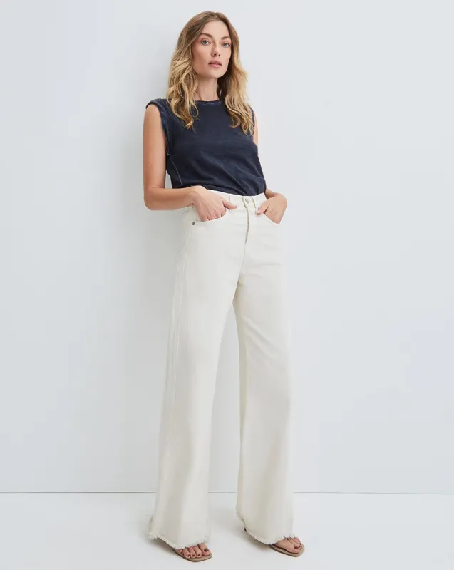 Taylor Wide-Leg Jean | Raw Hem sold by Veronica Beard