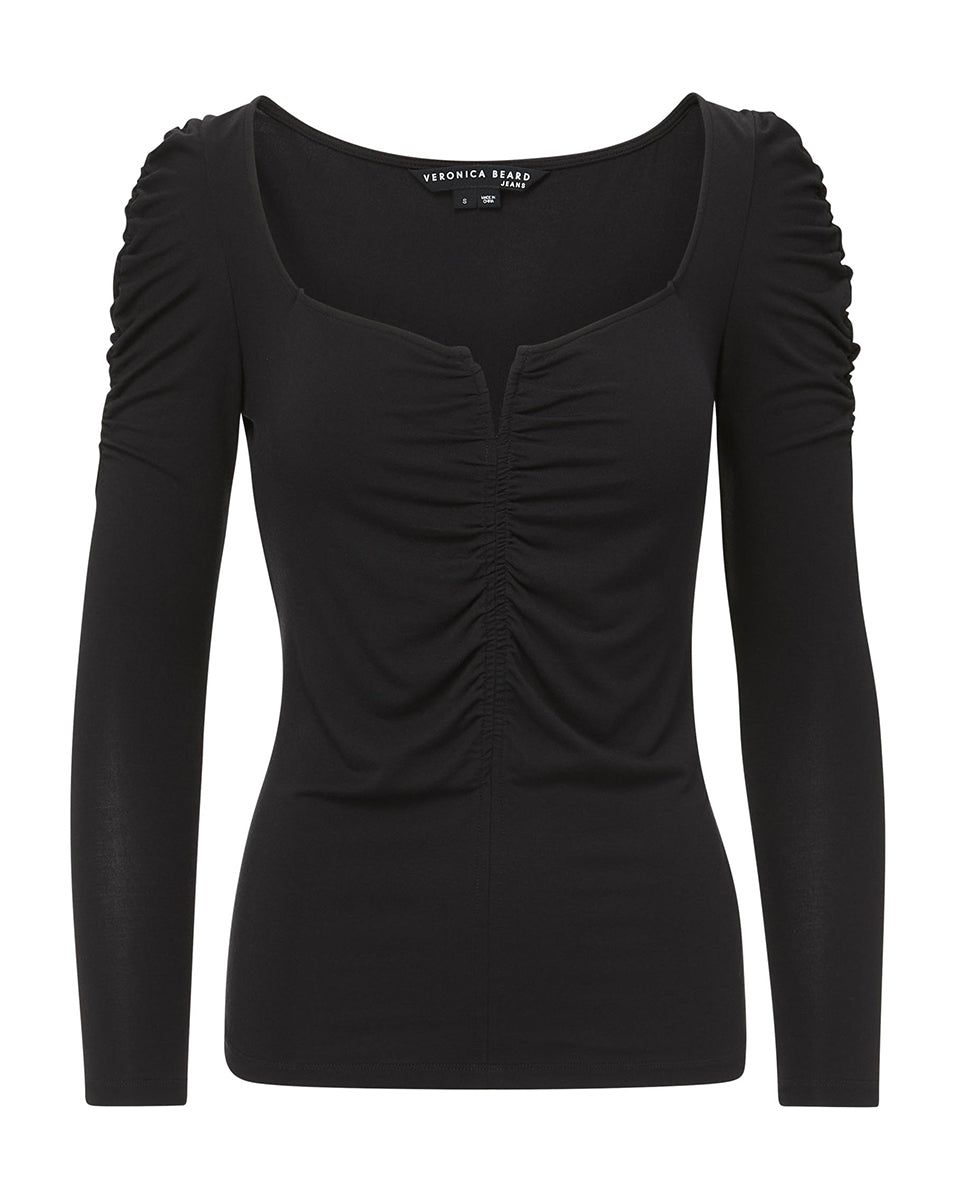 Priyanka Ruched Top sold by Veronica Beard product image thumbnail 4