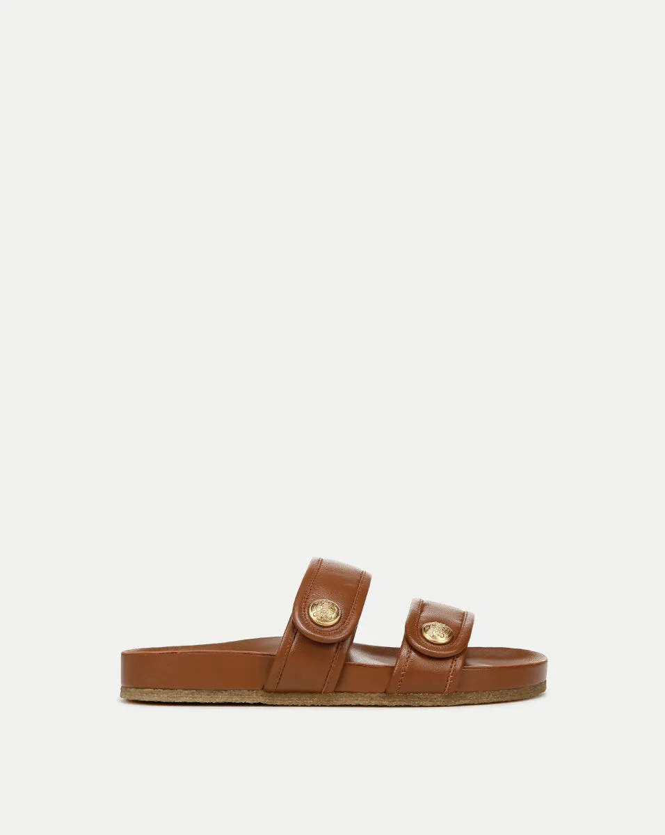 Percey Leather Slide Sandal sold by Veronica Beard