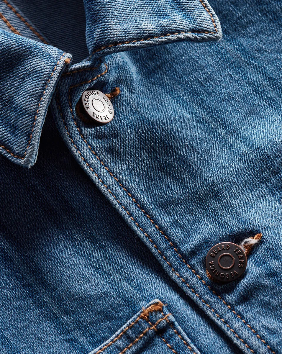 Dahl Striped Denim Chore Jacket sold by Veronica Beard product image thumbnail 2