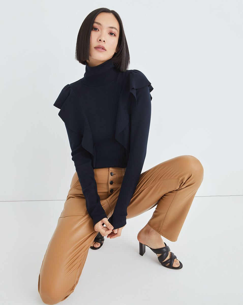 Freida Ruffle Turtleneck sold by Veronica Beard product image thumbnail 2