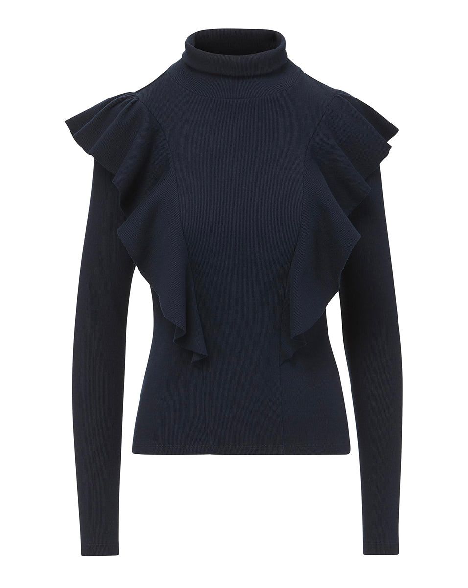 Freida Ruffle Turtleneck sold by Veronica Beard product image thumbnail 4