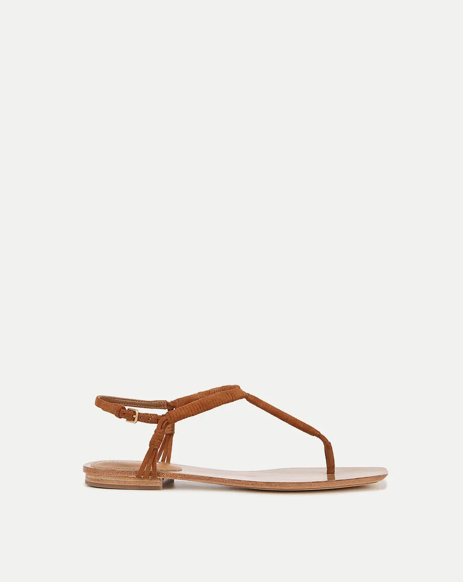 Amelia T-Strap Suede Sandal sold by Veronica Beard