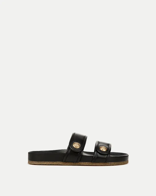 Percey Leather Slide Sandal sold by Veronica Beard
