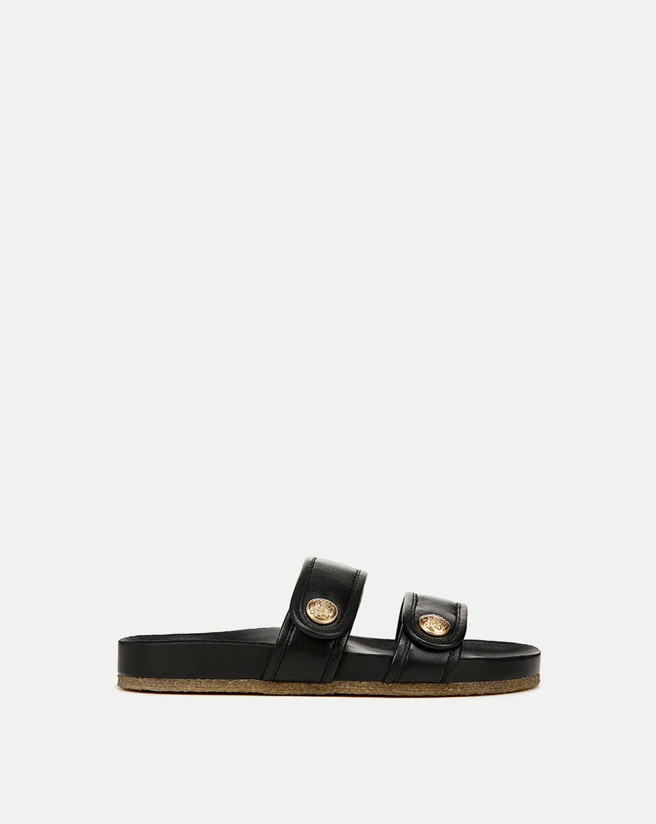 Percey Leather Slide Sandal sold by Veronica Beard