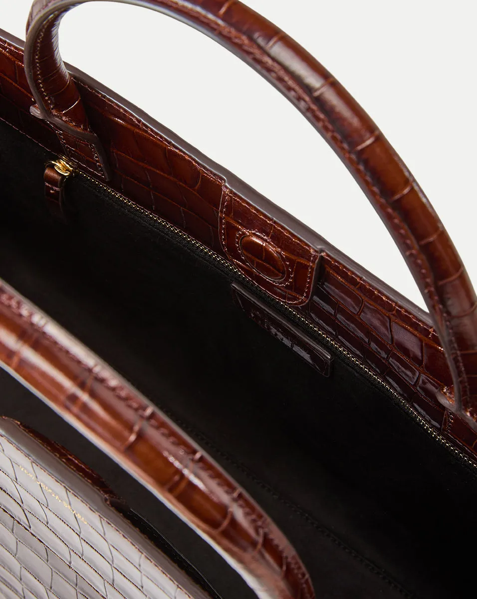 Large Croc-Embossed Veronica Beard Dash Bag sold by Veronica Beard product image thumbnail 3