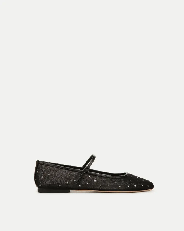 Ellie Crystal Mesh Flat sold by Veronica Beard