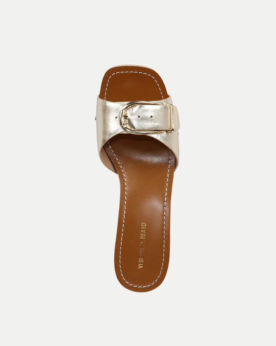 Dallas Metallic Leather Buckle Sandal sold by Veronica Beard product image thumbnail 3