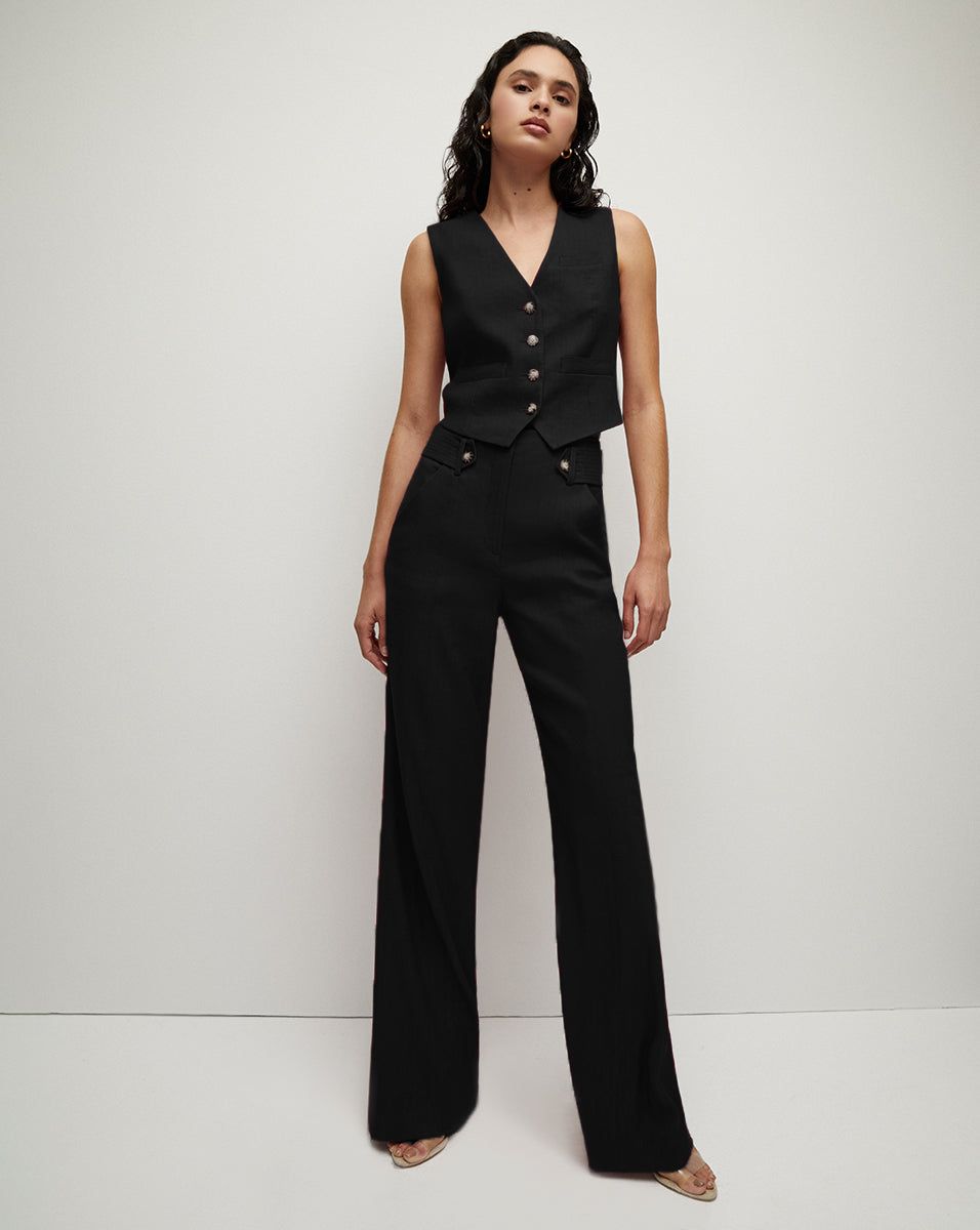 Sunny Twill-Linen Pant sold by Veronica Beard