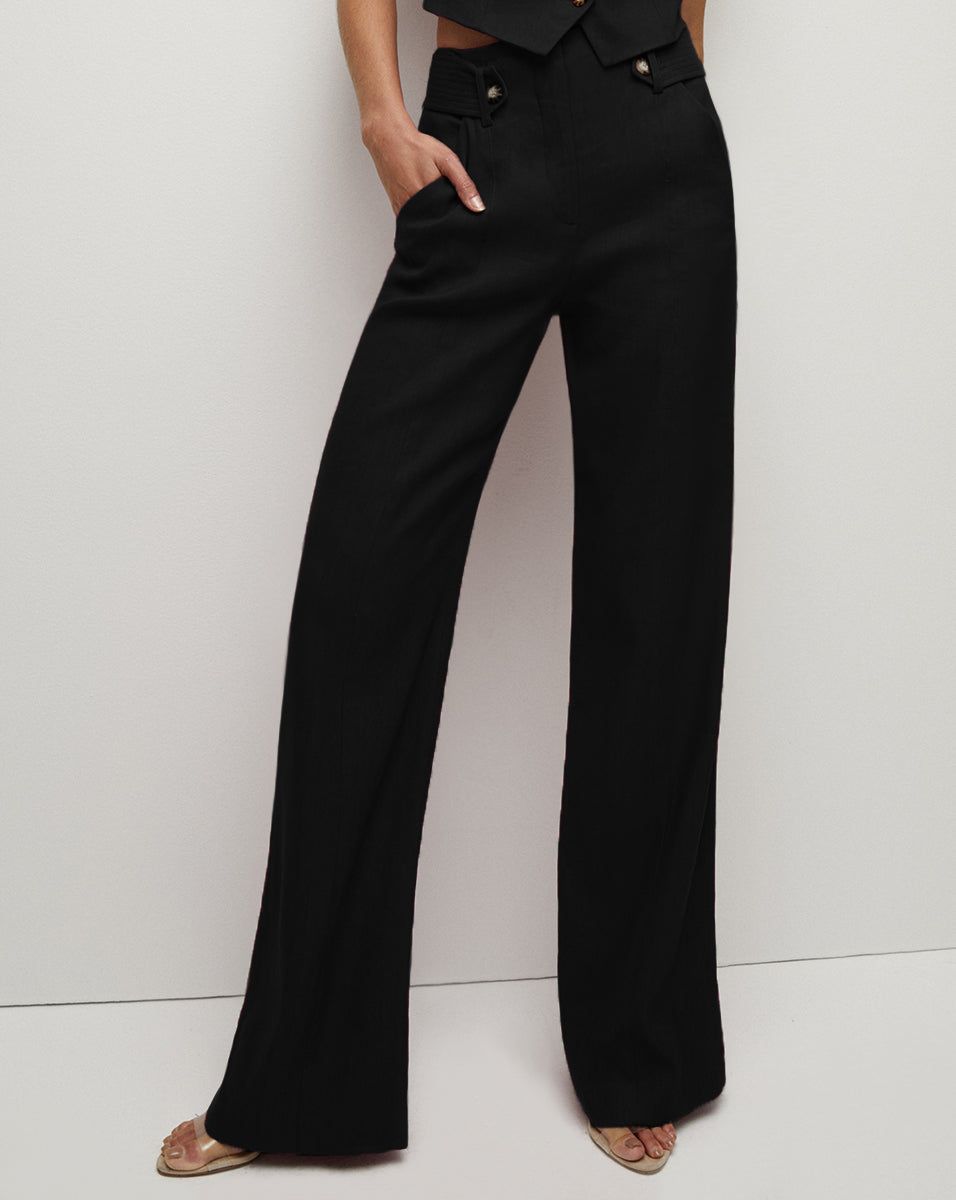 Sunny Twill-Linen Pant sold by Veronica Beard product image thumbnail 3