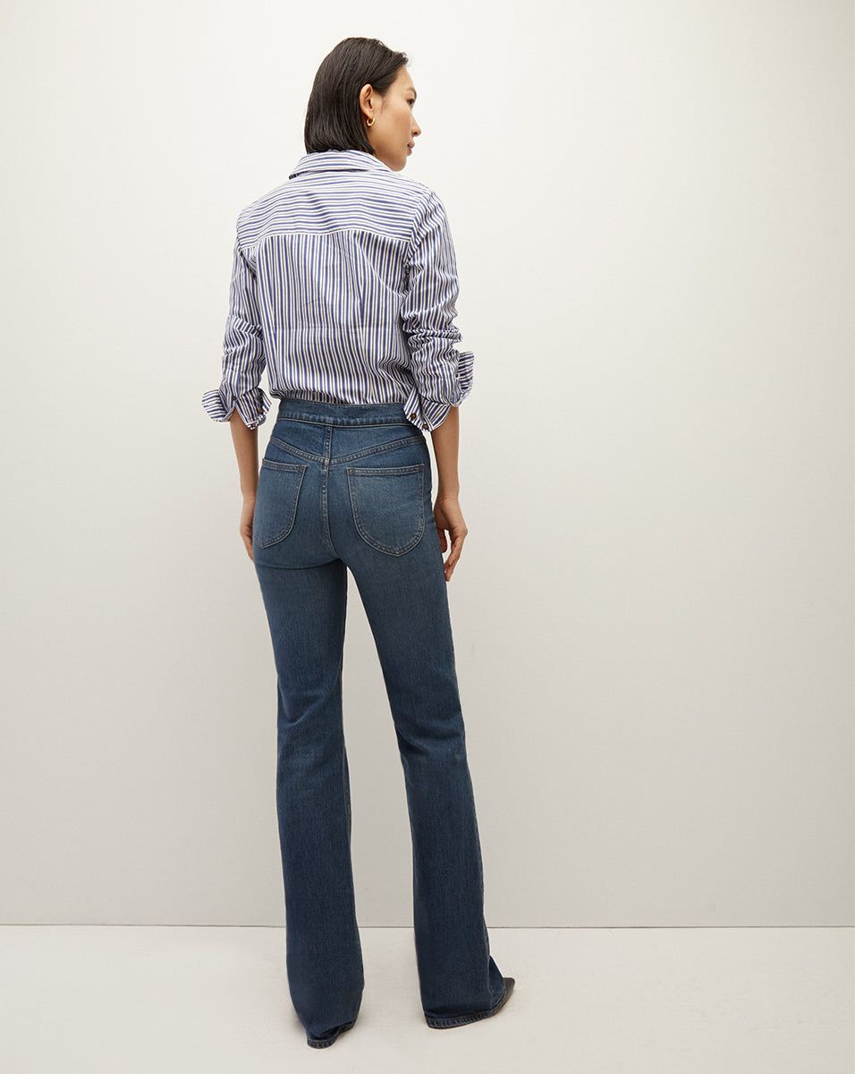 Libby Striped Poplin Button-Down Shirt sold by Veronica Beard product image thumbnail 4