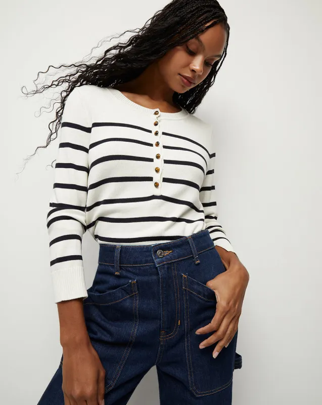Dianora Striped Knit Top sold by Veronica Beard
