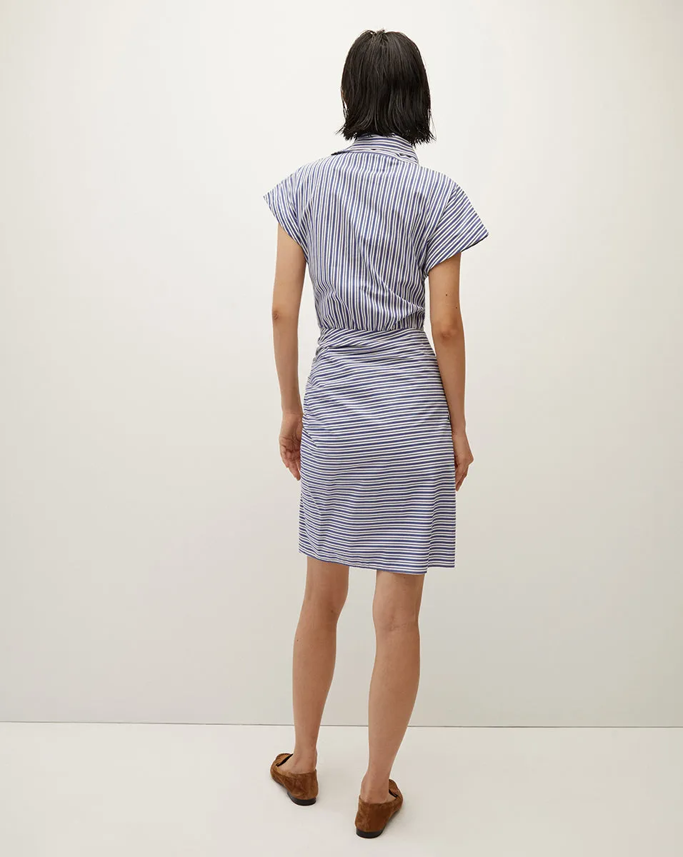 Arabel Striped Poplin Asymmetrical Dress sold by Veronica Beard product image thumbnail 5