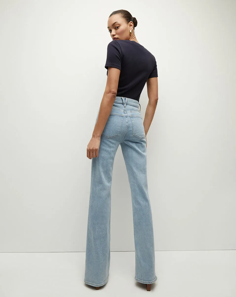 Crosbie Patch Pockets Slim Wide Leg Jean sold by Veronica Beard product image thumbnail 4