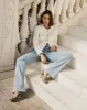 Crosbie Patch Pockets Slim Wide Leg Jean sold by Veronica Beard