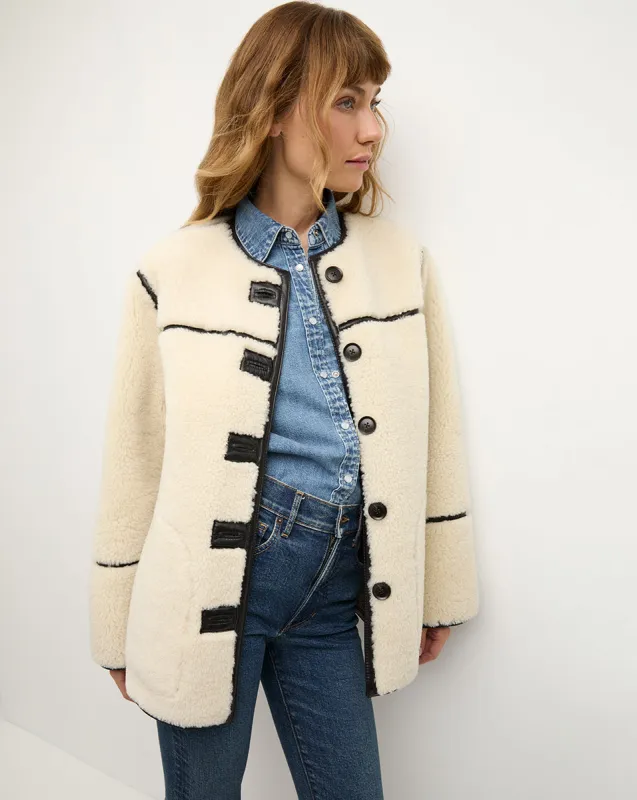 Anya Reversible Shearling Coat sold by Veronica Beard