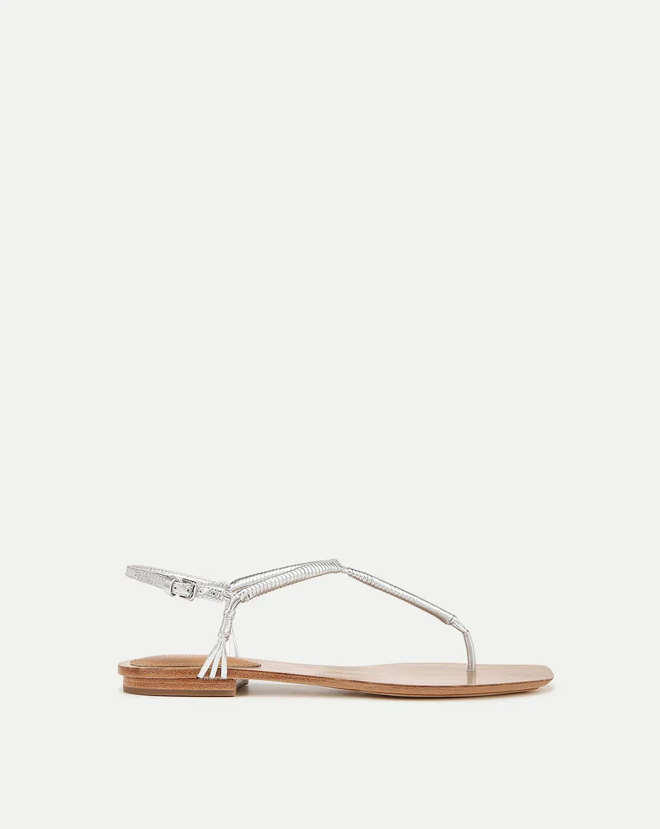Amelia T-Strap Metallic Sandal sold by Veronica Beard