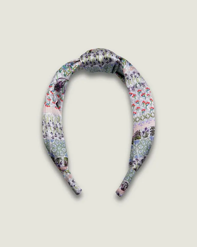 Wilde Border Silk Headband sold by Veronica Beard