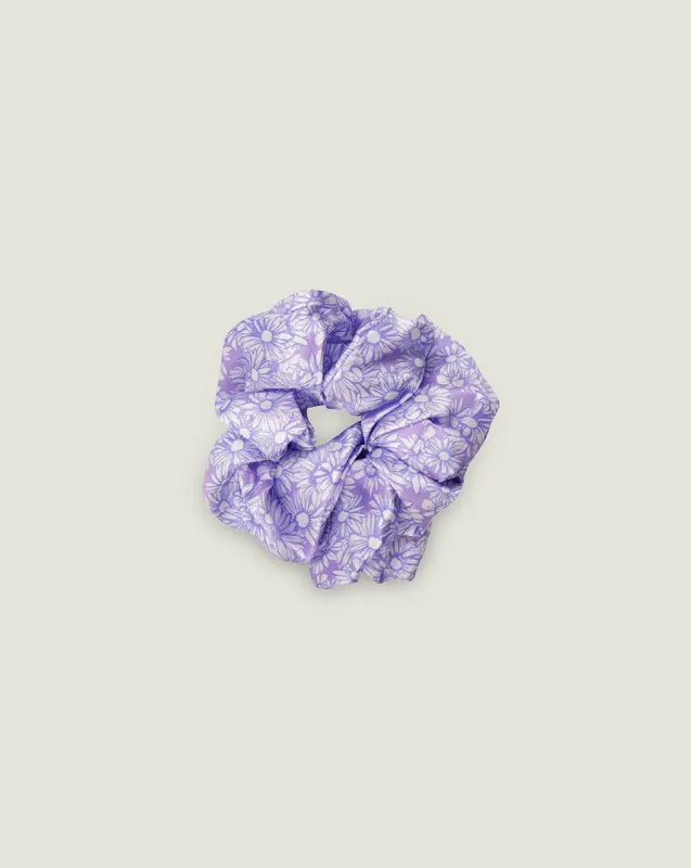 Drawn Like A Daisy Silk Scrunchie sold by Veronica Beard