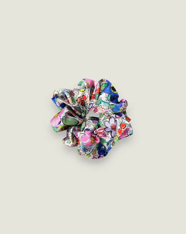 Paint By Flora Silk Scrunchie sold by Veronica Beard