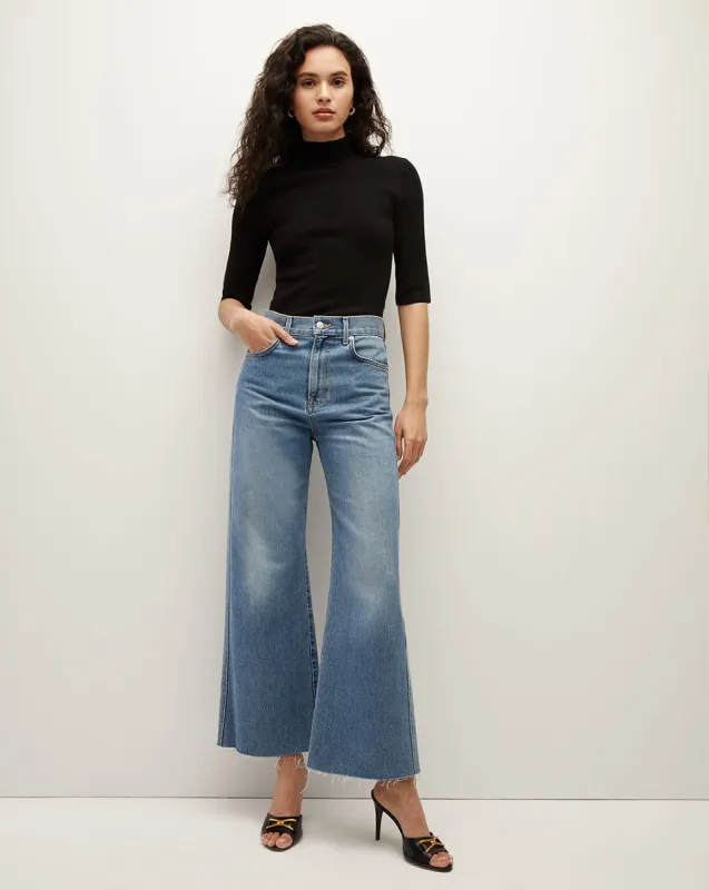 Taylor Cropped Wide-Leg Jean sold by Veronica Beard