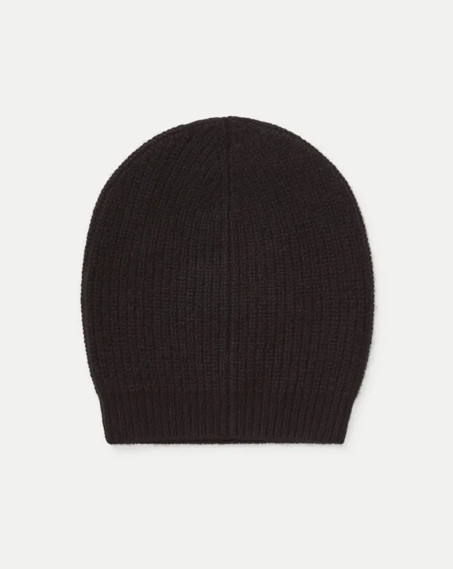 Cashmere Thick Ribbed Beanie sold by Veronica Beard