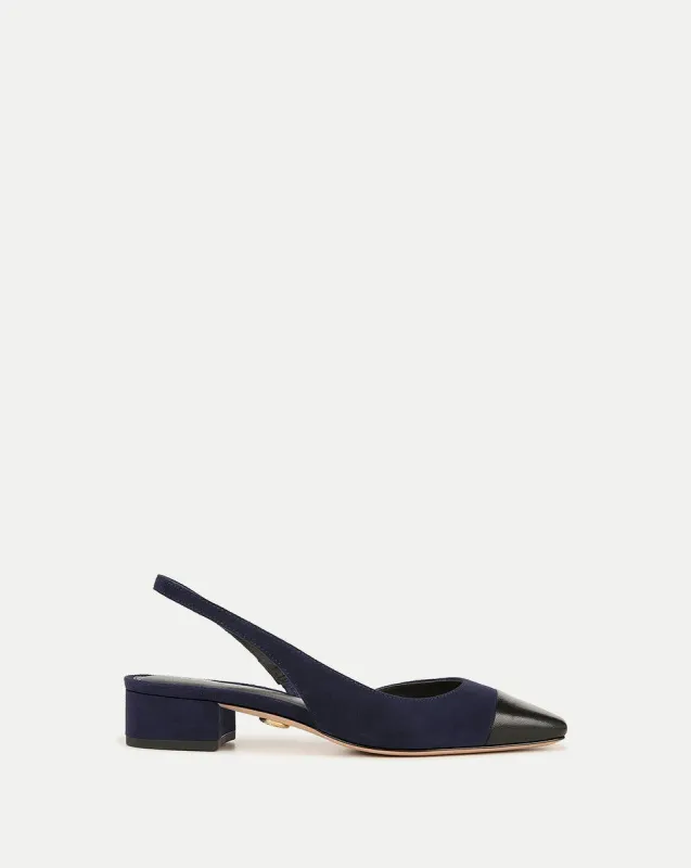 Cecile Suede Cap-Toe Slingback sold by Veronica Beard