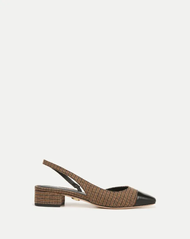 Cecile Plaid Cap-Toe Slingback sold by Veronica Beard