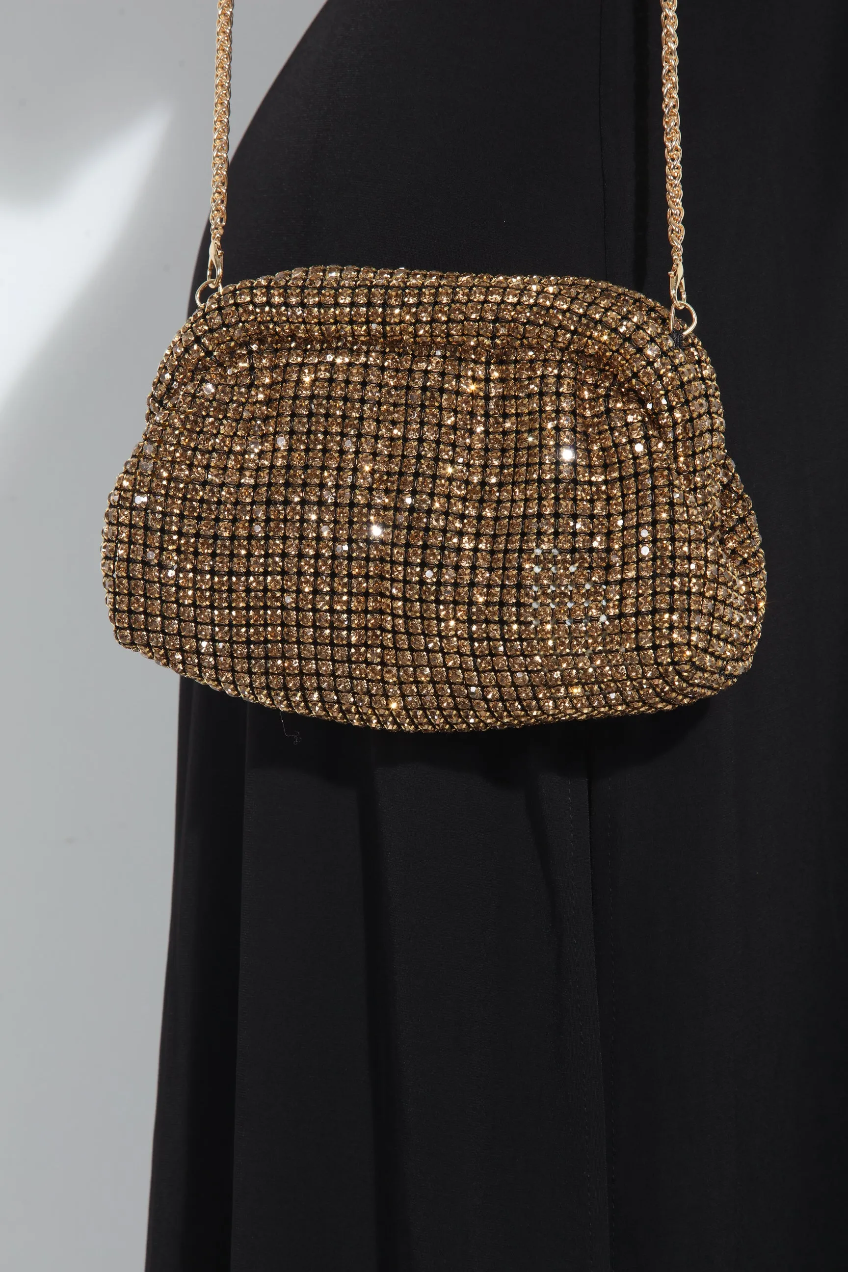 Gold Rhinestone Shoulder Purse sold by Veronica M product image thumbnail 4