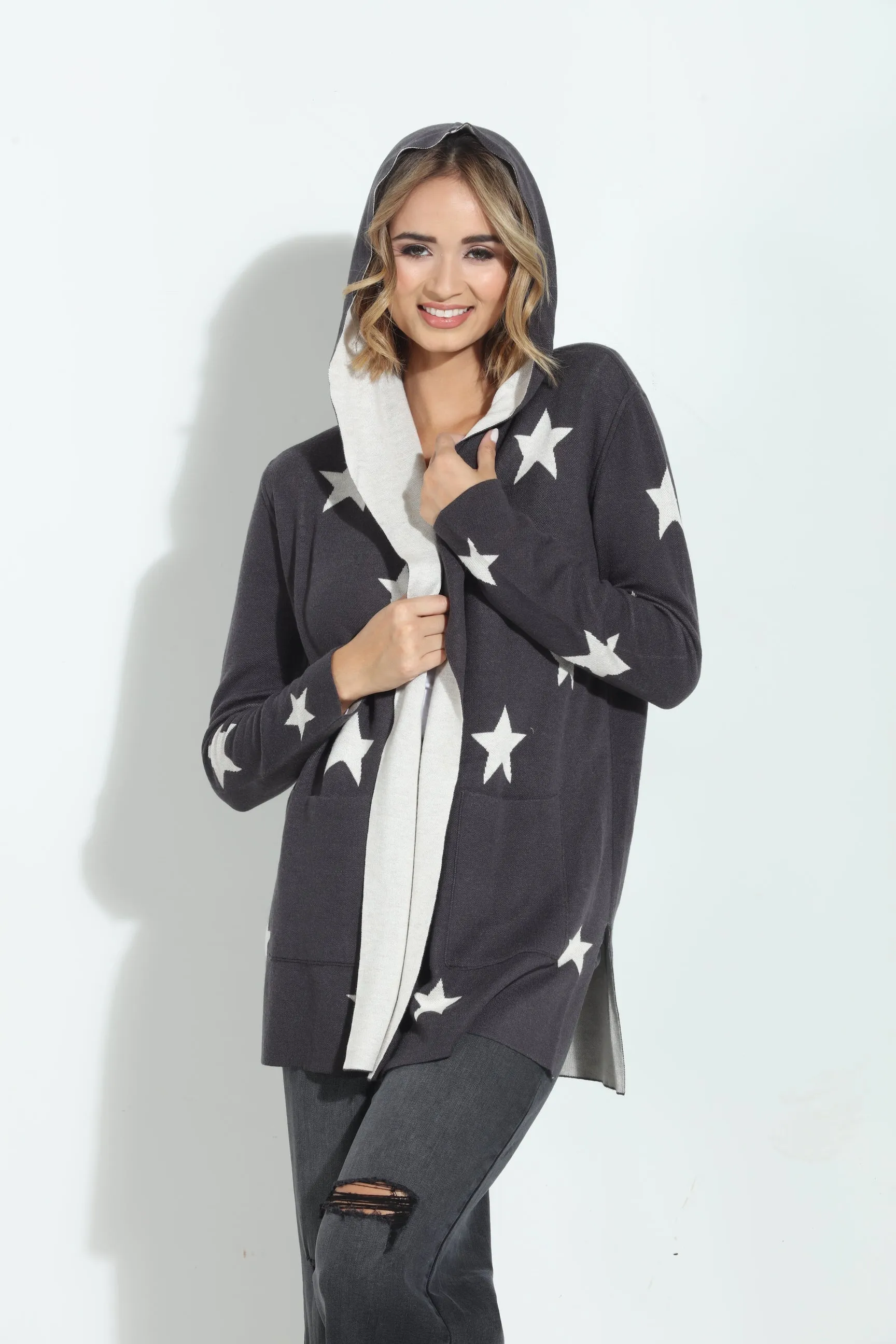 Splendid Sydney Reversible Hooded Cardigan sold by Veronica M product image thumbnail 4