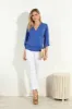 Cobalt Cupro Stretch Banded Kimono Top sold by Veronica M