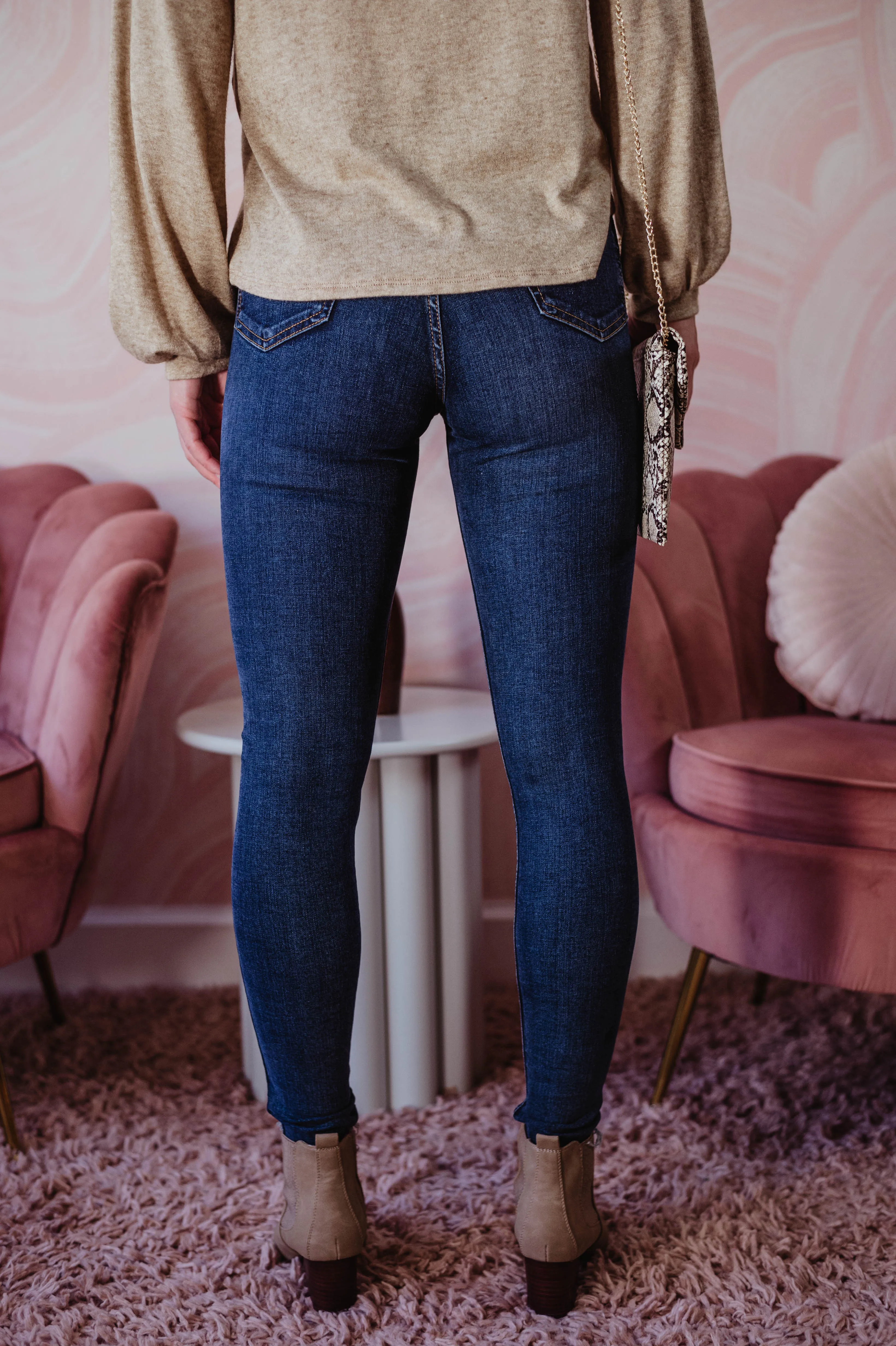 Mid-Rise Medium Wash Skinny Jeans - FINAL SALE sold by Veronica M product image thumbnail 4