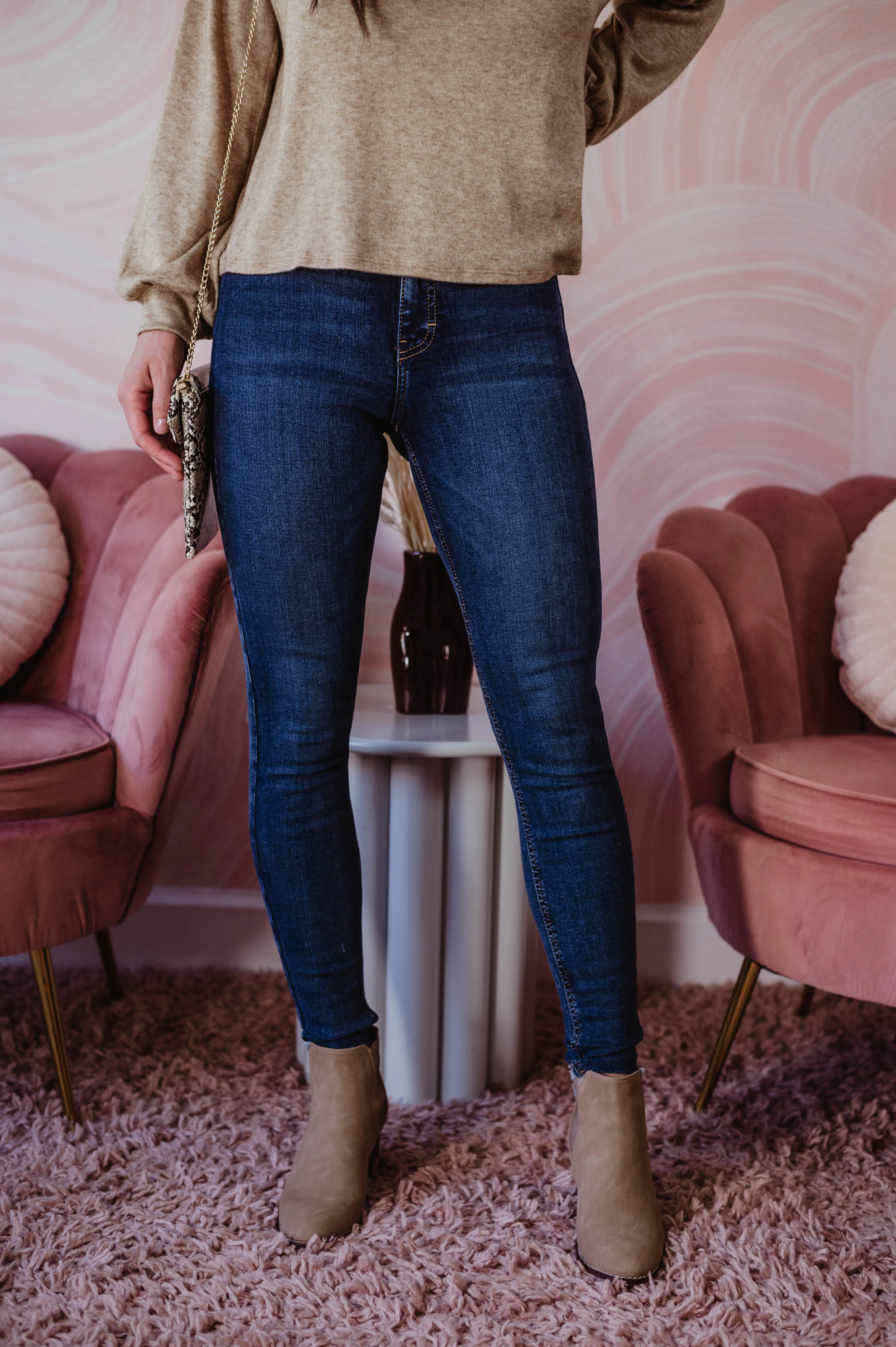 Mid-Rise Medium Wash Skinny Jeans - FINAL SALE sold by Veronica M