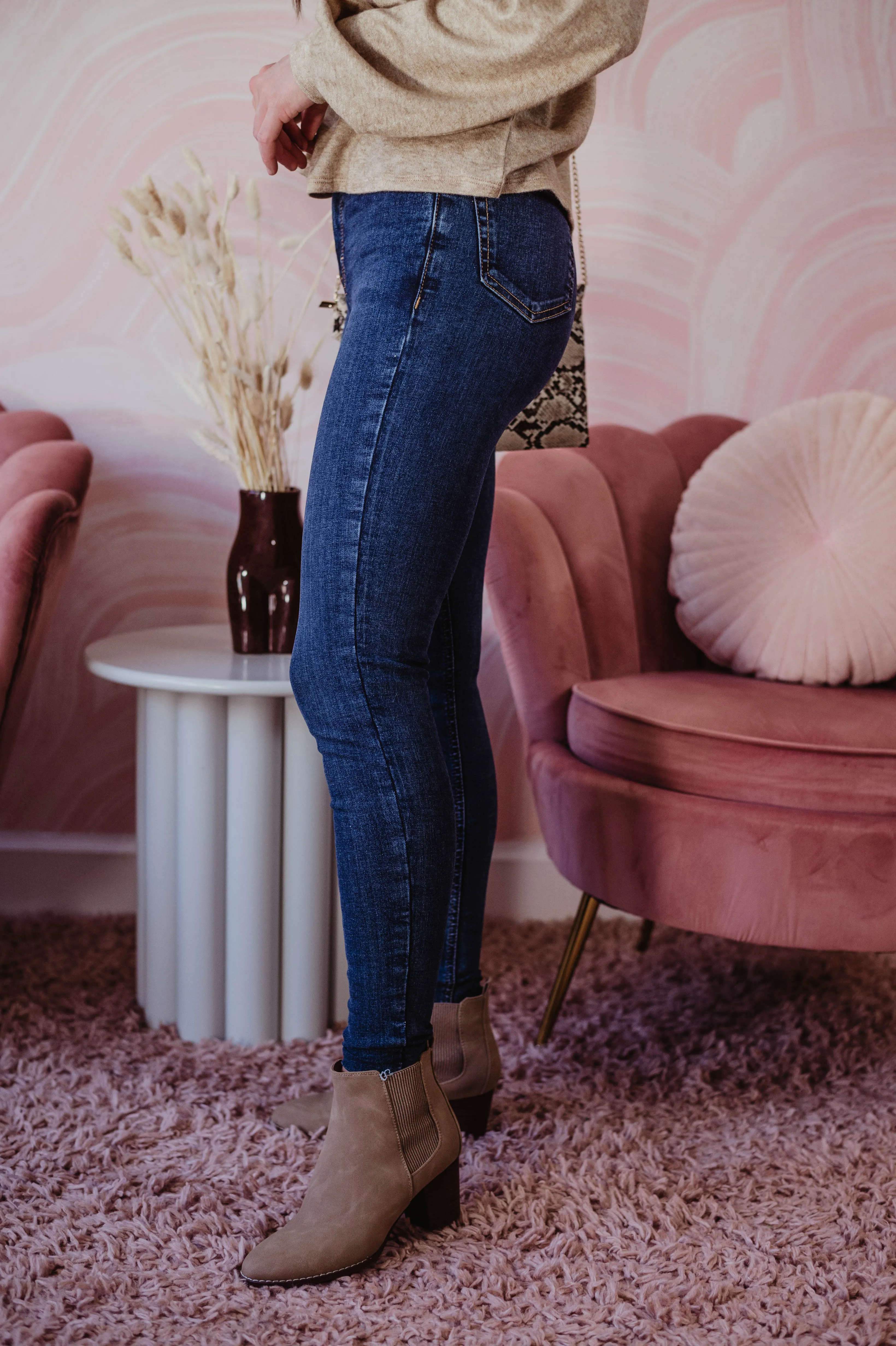Mid-Rise Medium Wash Skinny Jeans - FINAL SALE sold by Veronica M product image thumbnail 3