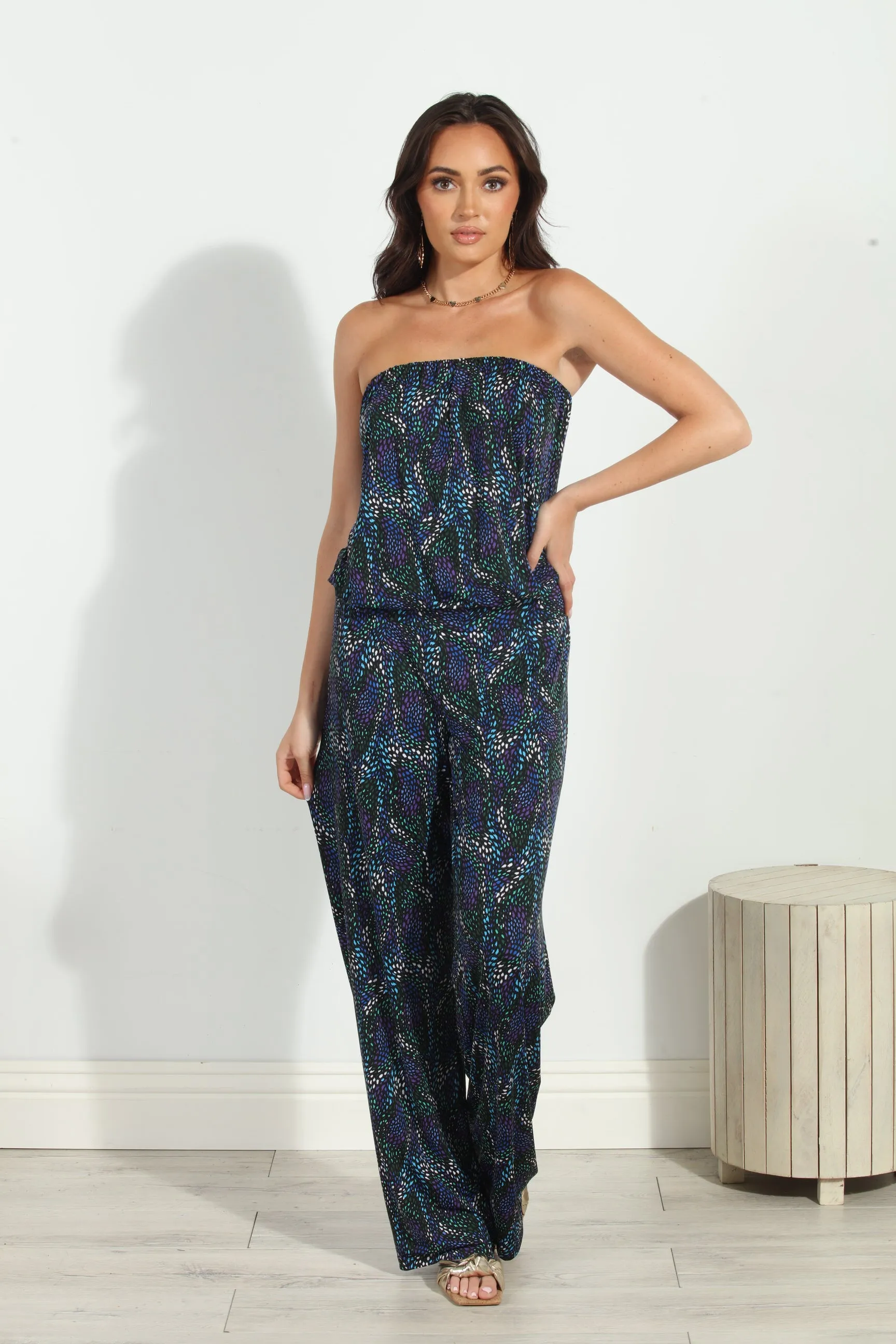 Zayne Stretch Strapless Dropwaist Jumpsuit-FINAL SALE sold by Veronica M product image thumbnail 4