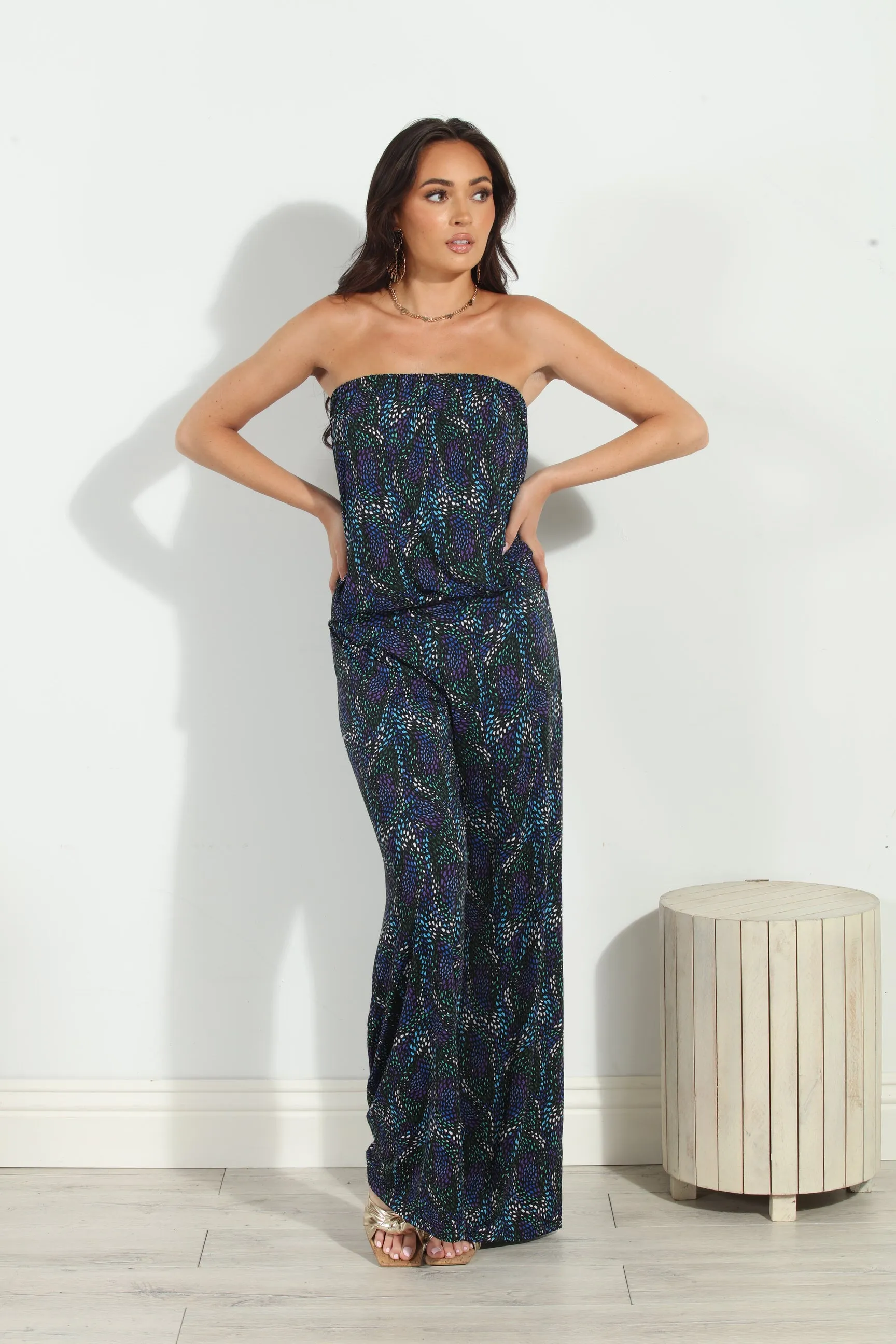 Zayne Stretch Strapless Dropwaist Jumpsuit-FINAL SALE sold by Veronica M product image thumbnail 3